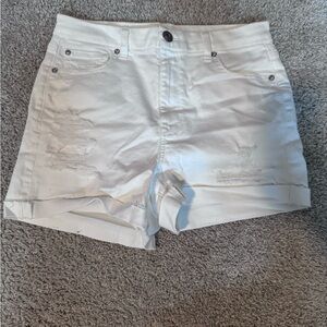 American eagle white jean shorts-curvy high rise
